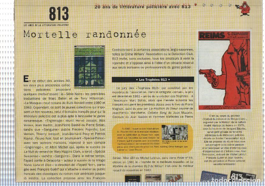 Cartoline: Folleto informativo: Trophee 813 les amis de la litterature policiere num 74. Mortelle randonnee