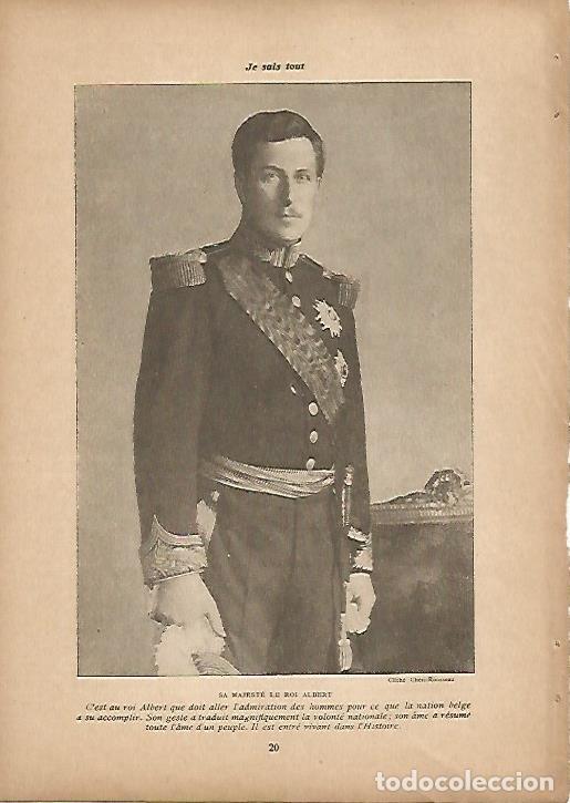 Postales: LAMINA 11923: Retrato de Alberto I de Belgica - Varios