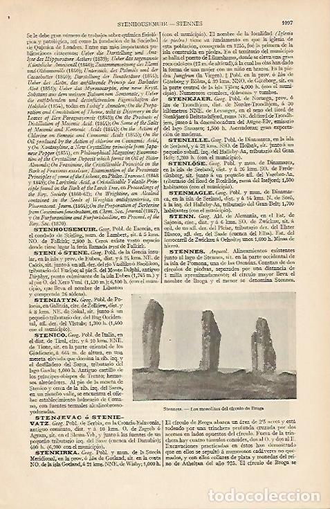 Postales: LAMINA ESPASA 7404: Monolitos del Circulo de Broga en Stenness Escocia - Varios