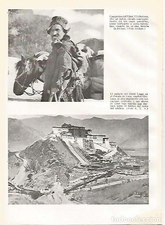 Cartes Postales: LAMINA GEOGRAFIA 0051: Campesiono del Tibet y Palacio del Dalai Lama - Ricardo Beltran y Vicente Ver