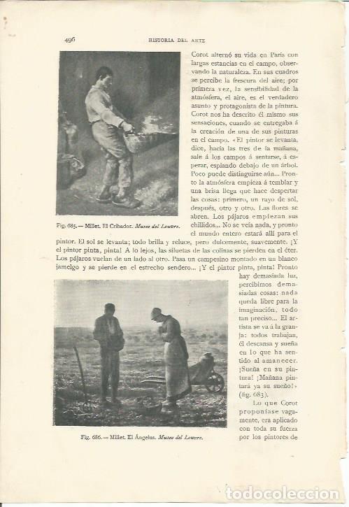 Cartes Postales: LAMINA 26976: El Cribador y El Angelus, por Millet - J. Pijoan