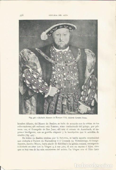Cartes Postales: LAMINA 26894: Retrato de Enrique VIII, por Holbein - J. Pijoan
