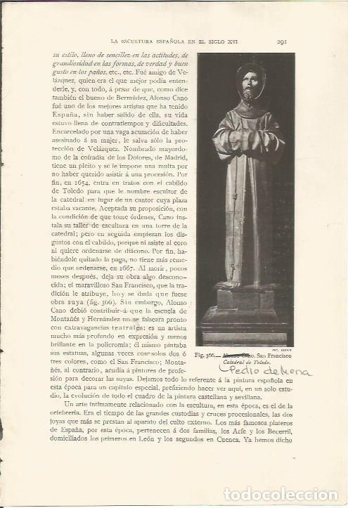 Postkarten: LAMINA 26868: Escultura de San Francisco en la catedral de Toledo - J. Pijoan