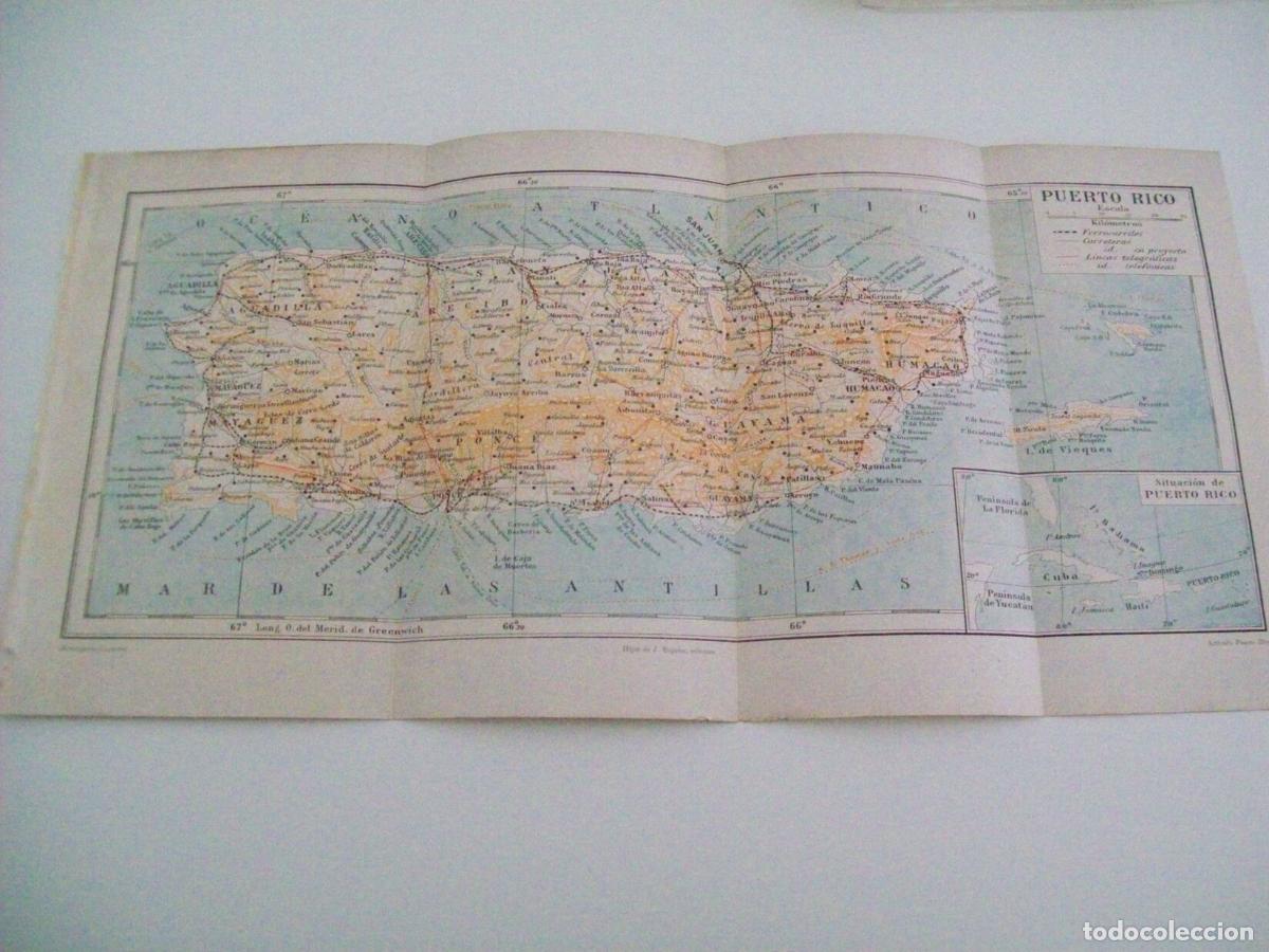 Postales: LAMINA ESPASA 3760: Mapa de Puerto Rico - Varios Autores