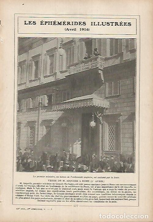 Cartoline: LAMINA 12081: Visita de M. Asquith a Roma - Varios
