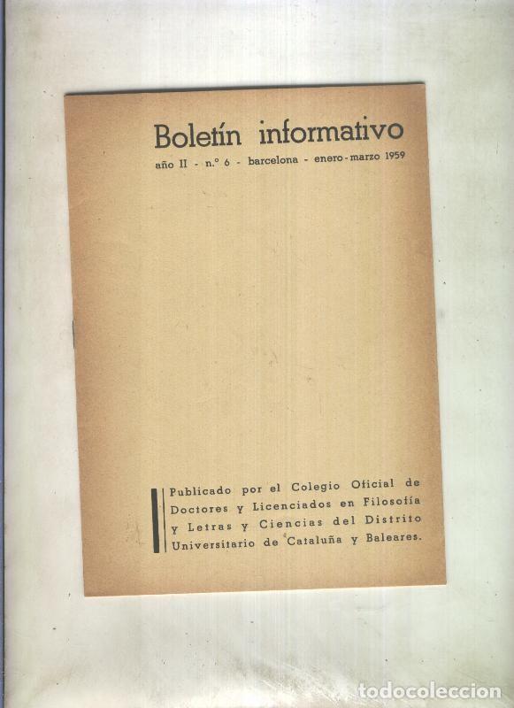 Postcards: Boletin Informativo numero 6 enero / marzo 1959 - Varios