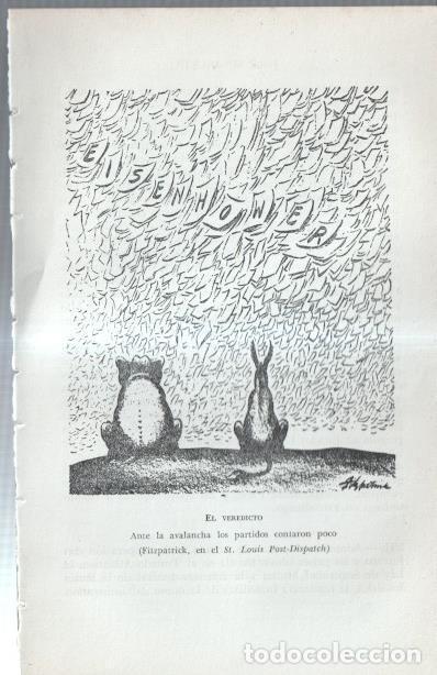Cartoline: Los Estados Unidos: Lamina numerada 67: caricatura campa&ntilde;a en el Louis Post-Dispatch -