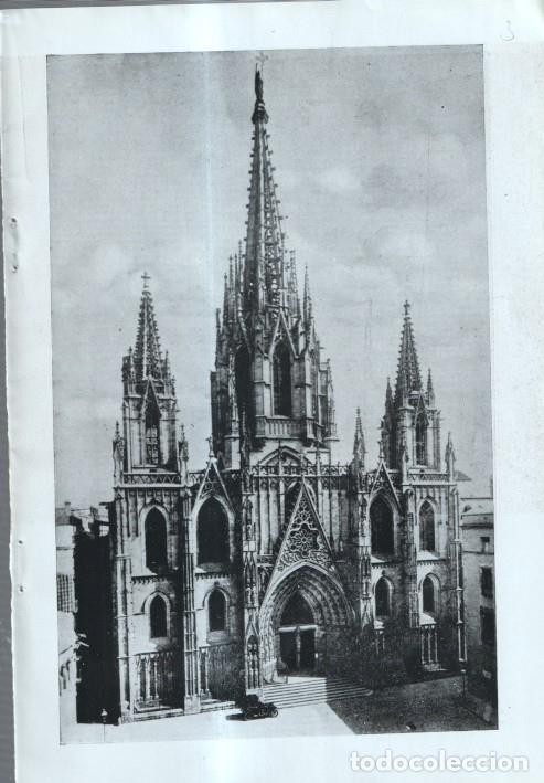 Cartes Postales: Barrio Gotico lamina 03: Catedral de Barcelona y Clave de la bovedad en el templete de San Jorge -