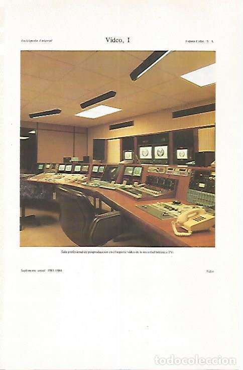 Postales: LAMINA ESPASA 31311:Sala de postproduccion de Tvi - Varios