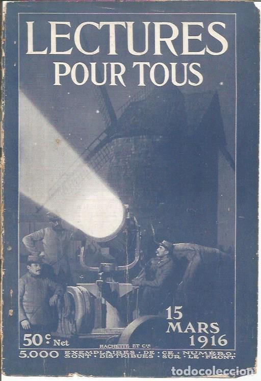Postais: LAMINA 27267:Portada de la revista Lectures pout tous , 15 marzo 1916 - VVAA