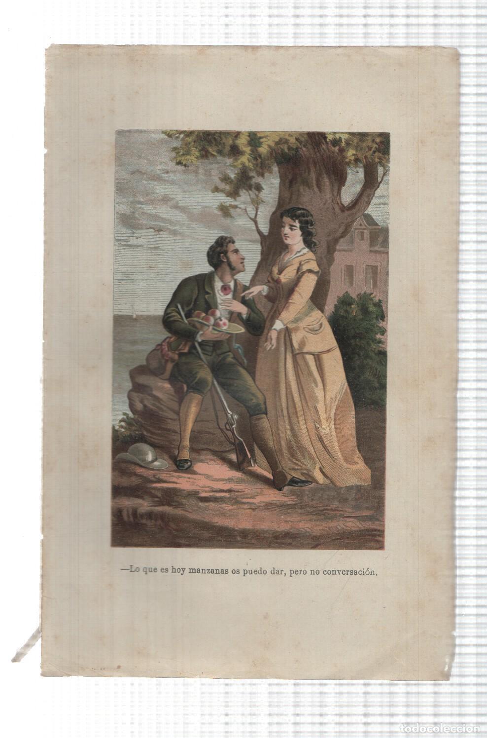 Postais: Lamina numero 06: Oscar y Amanda (amor y virtud triunfante), (se ignora nombre del ilustrador) -