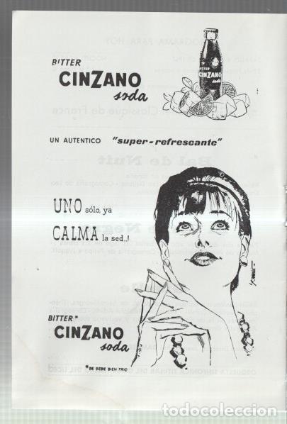 Postais: El Liceo: Lamina/pagina numerada 05: propaganda firma comercial CINZANO, bitter, soda -
