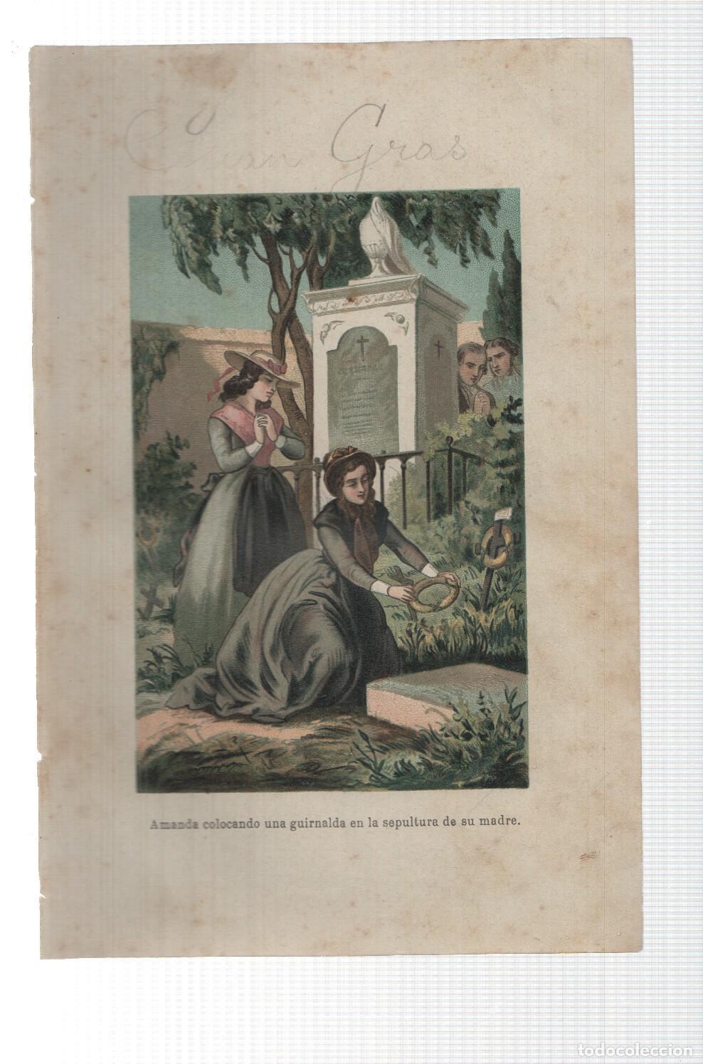 Cartes Postales: Lamina numero 03: Oscar y Amanda (amor y virtud triunfante), (se ignora nombre del ilustrador) -
