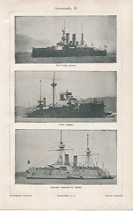 Postkarten: LAMINA ESPASA 31339: Acorazados Petr Veliky Psara e Imperator Aleksandr II - Varios