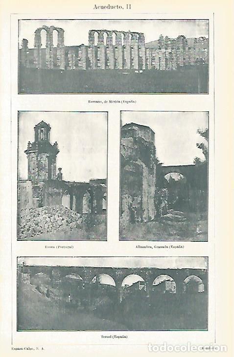 Cartoline: LAMINA ESPASA 31381: Acueducto de Merida de Evora y Teruel - Varios
