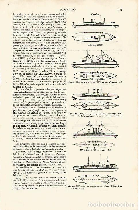 Postkarten: LAMINA ESPASA 31356: Acorazados de Japon dibujos - Varios