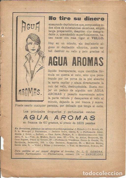 Postcards: LAMINA 27191: Publicidad de Agua Aromas del Dr. L.G. Samora de Barcelona - VVAA