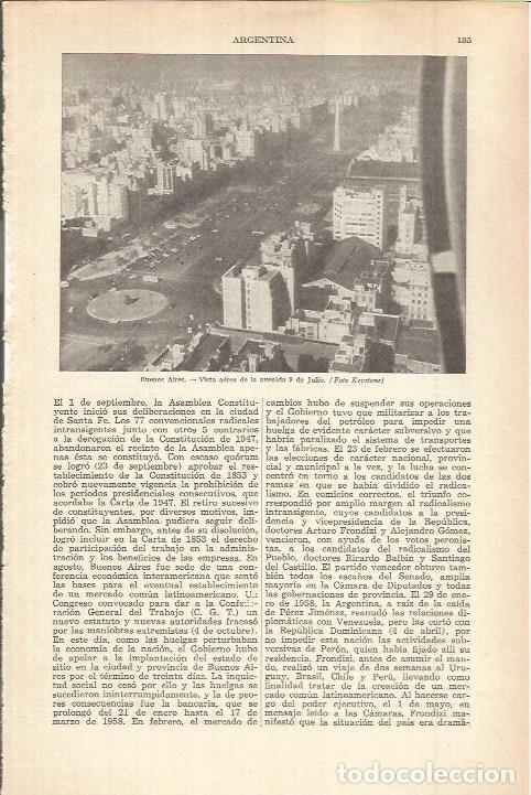 Postales: LAMINA ESPASA 37971: Vista aerea de la Avenida 9 de julio de Buenos Aires - Varios