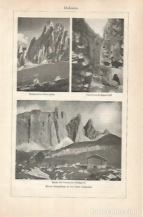Postkarten: LAMINA ESPASA 31462: Rocas dolomiticas en los Alpes - Varios