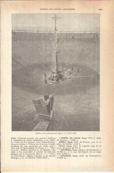 Cartoline: LAMINA ESPASA 38193: Reflector del radiotelescopio Jodrell Bank - Varios