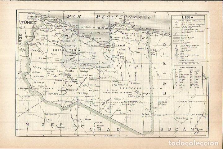 Cartoline: LAMINA ESPASA 38206: Mapa de Libia - Varios