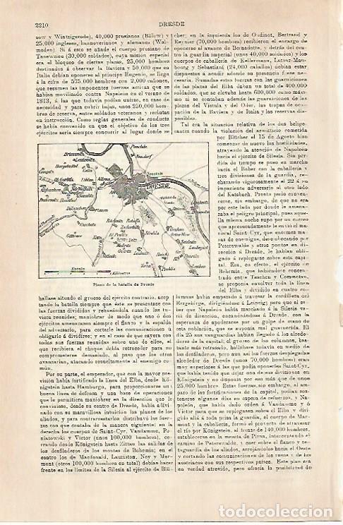 Postkarten: LAMINA ESPASA 31542: Plano de la Batalla de Dresde - Varios