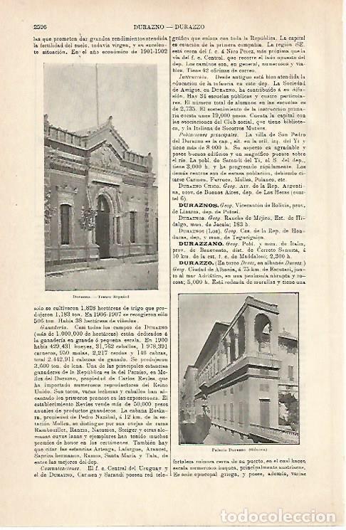 Postais: LAMINA ESPASA 31601: Teatro Espa&ntilde;ol en Durango y Palacio Durazzo en Genova - Varios