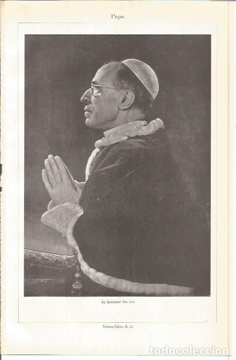 Cartes Postales: LAMINA ESPASA 37751: El papa Pio XII - Varios