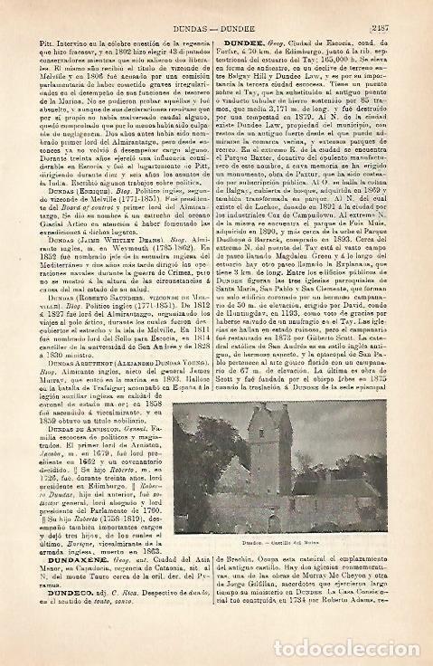 Cartes Postales: LAMINA ESPASA 31579: Castillo del Maina en Dundee Escocia - Varios