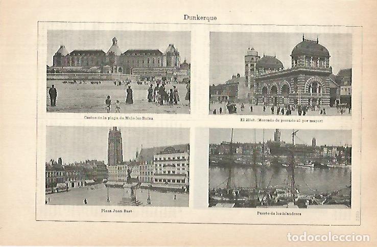 Cartes Postales: LAMINA ESPASA 31584: Casino Miuk y puerto de Dunkerque Francia - Varios