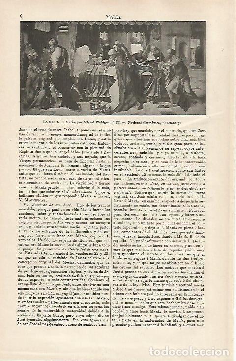 Cartes Postales: LAMINA ESPASA 31654: La muerte de Maria por M. Wohlgemunt - Varios