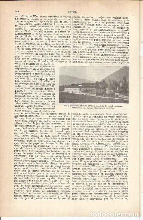 Postales: LAMINA ESPASA 37754: Fabrica de papel La Esperanza en Tolosa, Guipuzcoa - Varios