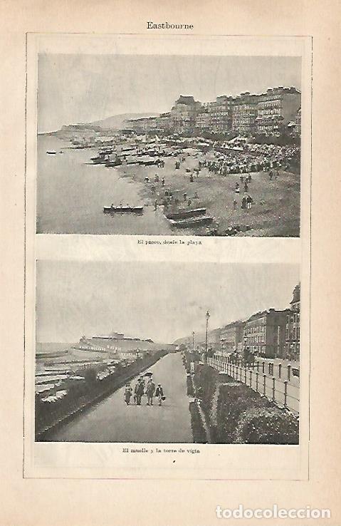 Cartes Postales: LAMINA ESPASA 31630: Paseo y muelle de Eastbourne Inglaterra - Varios