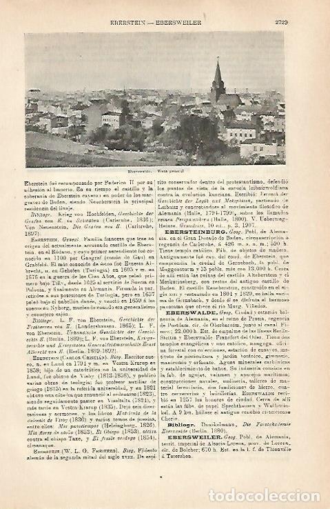 Cartes Postales: LAMINA ESPASA 31635: Vista de Eberswalde Alemania - Varios
