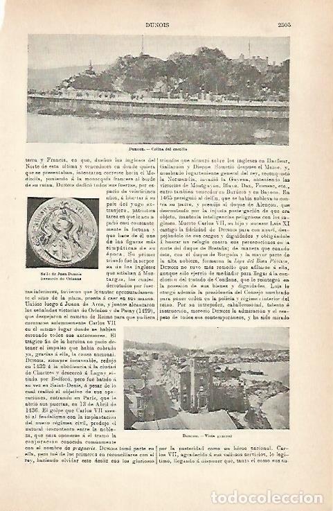 Postcards: LAMINA ESPASA 31586: Colina del Castillo de Dunoon Francia - Varios