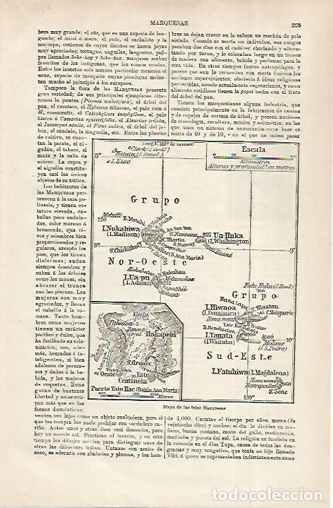 Cartoline: LAMINA ESPASA 31700: Mapa de las Islas Marquesas - Varios