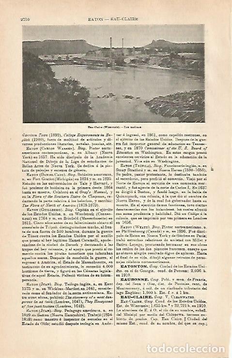 Cartoline: LAMINA ESPASA 31632: Molinos de Eau-Claire Estados Unidos - Varios