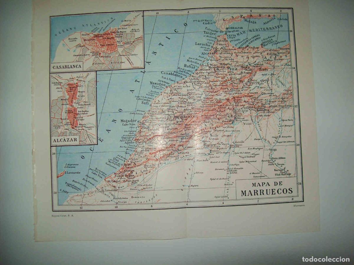 Postcards: LAMINA ESPASA 31702: Mapa de Marruecos - Varios