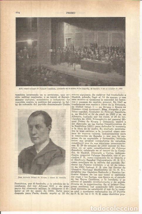 Postcards: LAMINA ESPASA 37840: Acto de la Falange en 1933 - Varios