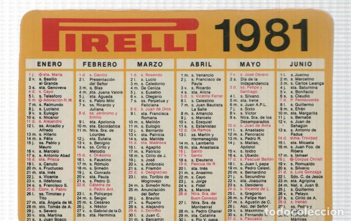 Postales: Calendario de Bolsillo de Pirelli para 1981 - Foto 1