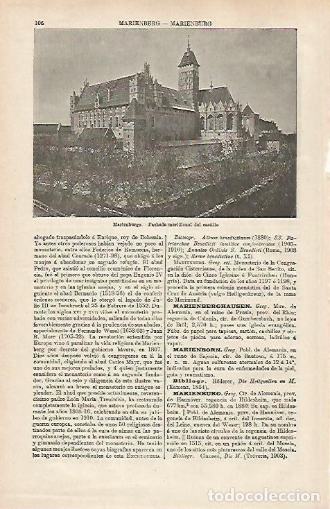 Postkarten: LAMINA ESPASA 31674: Castillo de Marienburgo Alemania - Varios