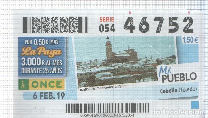 Postcards: Cupon de la Once tema: Mi pueblo: Cebolla en la provincia de Toledo