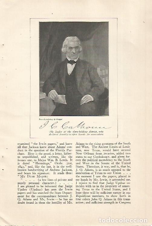 Postkarten: LAMINA 12452: Retrato de Calhoun por Chappel - Varios