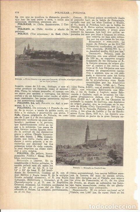 Postcards: LAMINA ESPASA 37823: Vistas de Polonia - Varios
