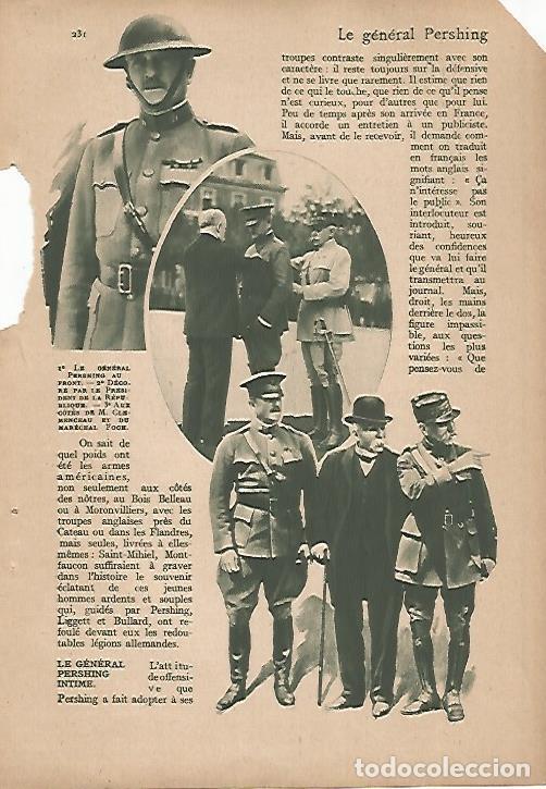 Cartes Postales: LAMINA 12498: El General Pershing en el frente - Varios