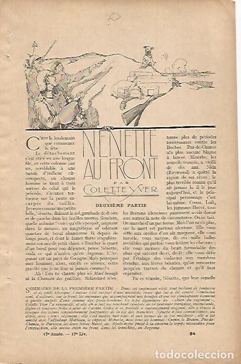 Cartes Postales: LAMINA 12544: Ilustracion para Nenette au Front - Varios