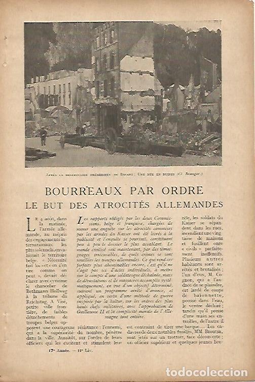 Cartes Postales: LAMINA 12645: Calle de Dinant bombardeada por los alemanes - Varios