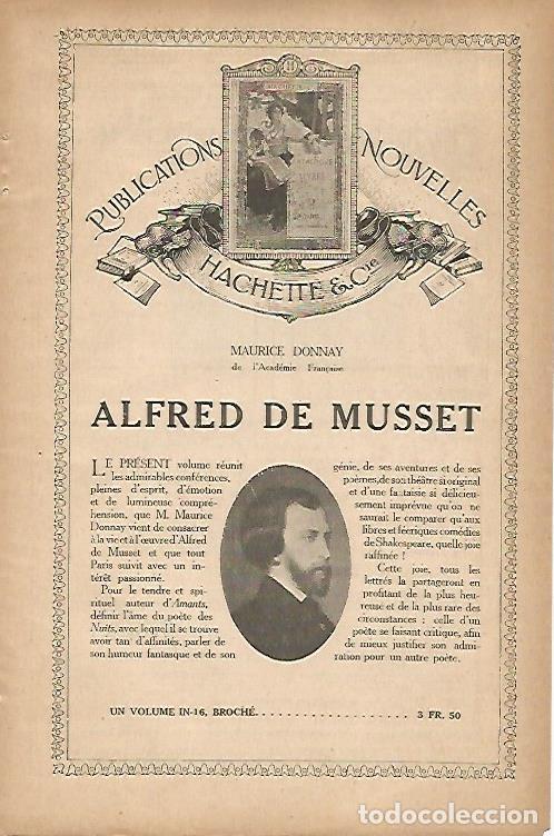 Postkarten: LAMINA 12692: Publicidad de Alfred de Musset - Varios