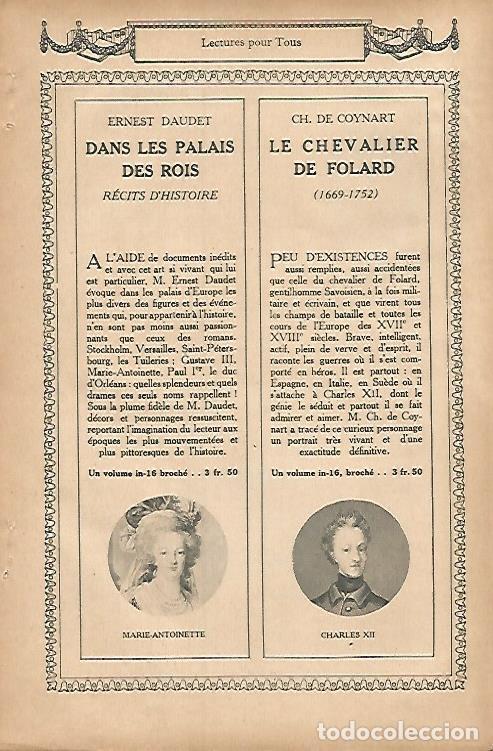 Postcards: LAMINA 12753: Publicidad de las obras de Daudet y de Coynart - Varios