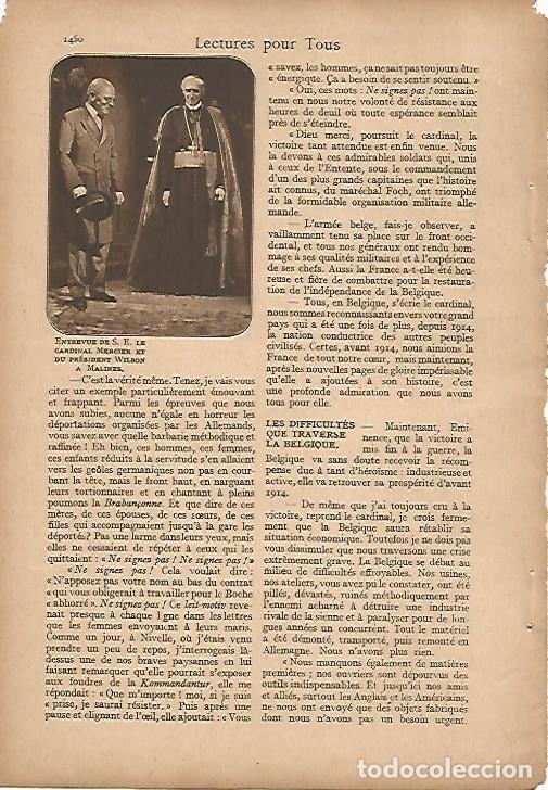 Postales: LAMINA 12836: Cardenal Mercier y el Presidente Wilson - Varios